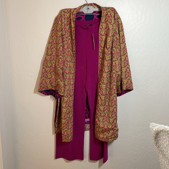 CHICOS Kimono jacket 4 piece Travelers set two dresses and pants Size 2 Large - Picture 4 of 16